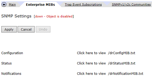 Enable SNMP IBM Websphere Datapower