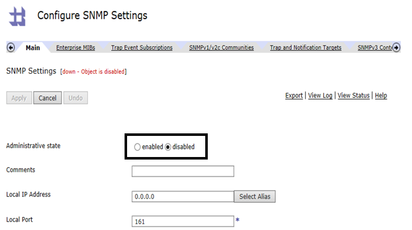 Enable SNMP IBM Websphere Datapower