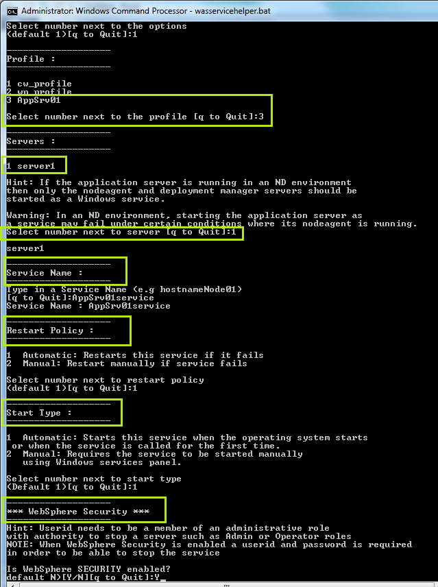 WASServiceHelper utility in WAS v8.5