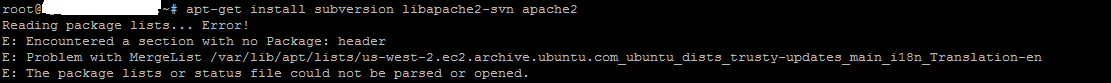 Package installation error in Ubuntu