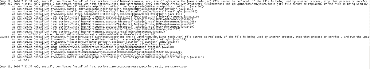 NIFMaintenance err Failed to delete file
