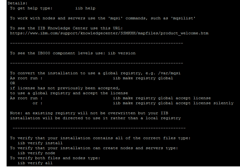 iib command in IIB v10