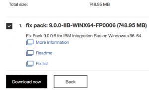 IIB V9.0 fix pack 9.0.0.6 update