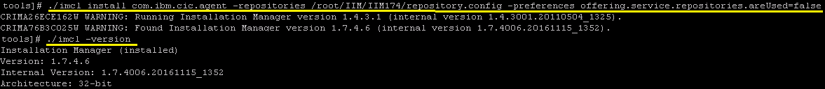IBM Installation Manager upgrade