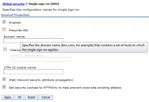 SSO Domain Name in WebSphere Application Server