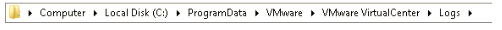 vCenter Server log files