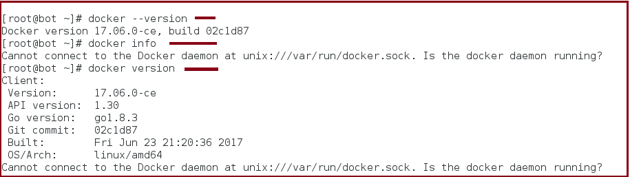 Cannot connect to the Docker daemon